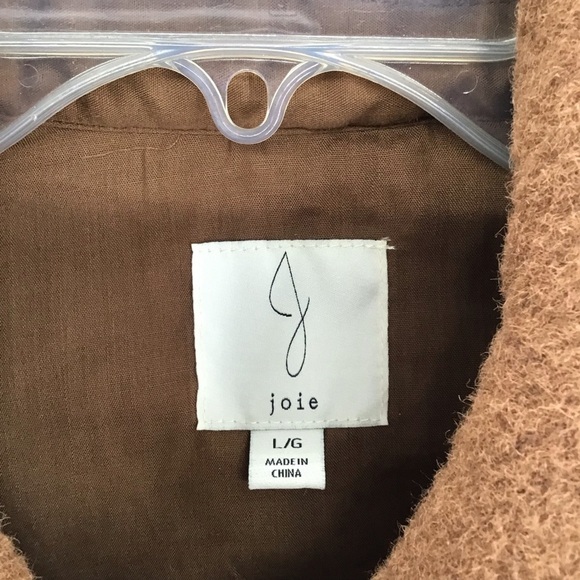 Joie Burton Felted Shacket Trucker Jacket Casual Career Carmel Size Large - Picture 4 of 9